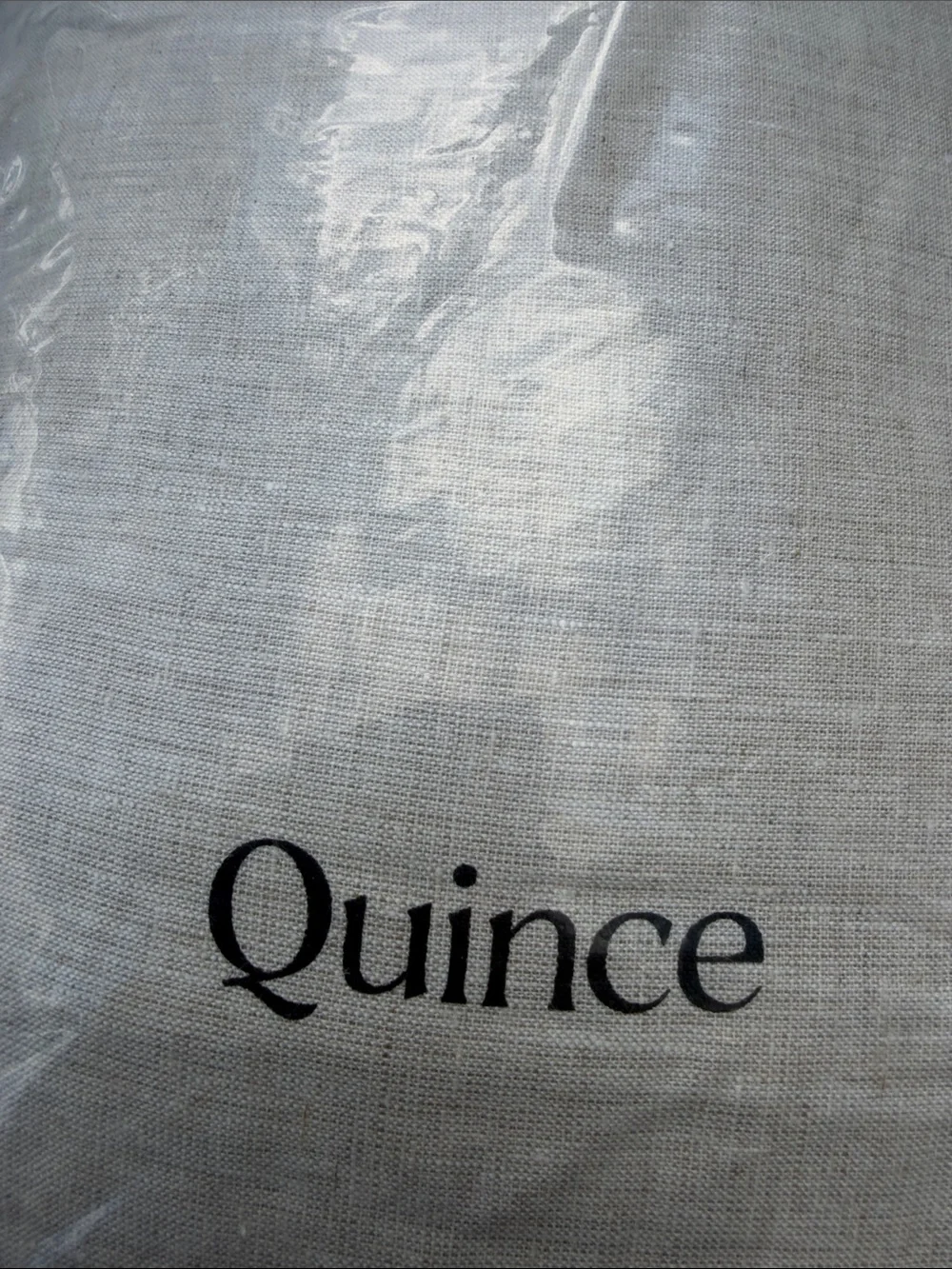 Quince European Linen Duvet Cover in Natural Chambray King Size 786